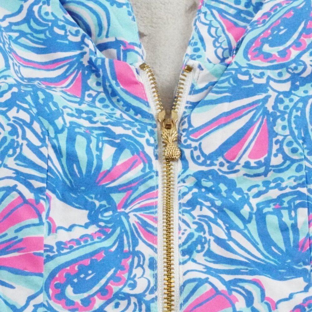 Lilly Pulitzer For Target My Fans Sleeveless Split Neck Shift Mini Dress Size 2 - Picture 12 of 13